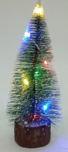 Încărcați imaginea în Galerie, Brad Artificial de Craciun cu suport lemn si led 22.0 cm