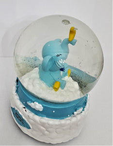 Glob de Craciun cu Lichid din Sticla Muzical cu Cheita Elefant cu Luna 15 cm