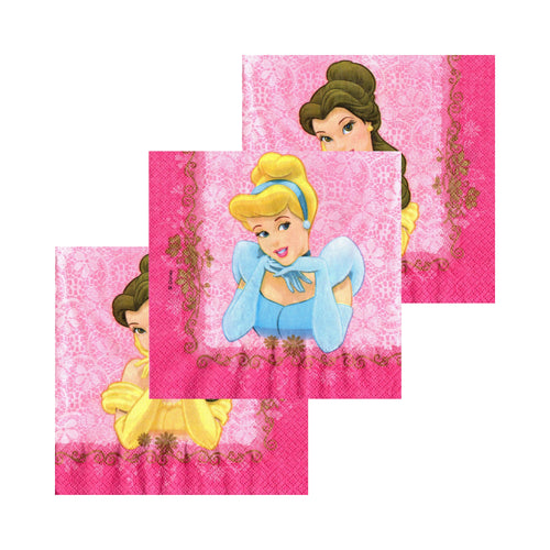 Servetele Party Disney Printese Aurora Cenusareasa Belle 8 buc Party Petrecere 33x33 cm
