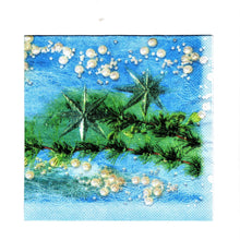 Încărcați imaginea în Galerie, Servetele Craciun Decorative de Masa Crengute Stelute si Margele Set 10 buc 33x33 cm