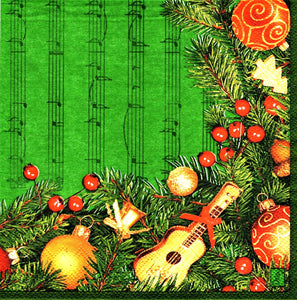 Servetele de Masa cu Coronite Advent Pachet 10 Buc Advent cu Funda Rosu Auriu si Globuri