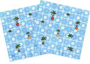 Servetele Craciun Decorative de Masa Mosul Omul de Zapada si Renul Set 10 buc 33x33 cm