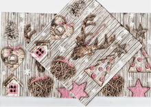 Încărcați imaginea în Galerie, Servetele Craciun Decorative de Masa Colaj cu Roz Wood 20 buc 33x33 cm