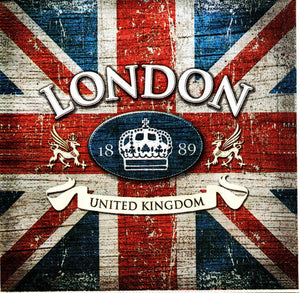 Servetele de Masa cu Vintage London United Kingdom Pachet 10 Buc