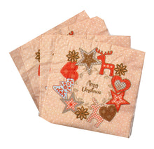 Încărcați imaginea în Galerie, Servetele Decorative de Masa cu Coronita Advent Pachet 20 Buc Jucarii si Ornamente Brad 33x33 cm Cadou