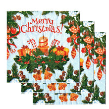 Încărcați imaginea în Galerie, Servetele de Masa cu Globuri de Craciun Pachet 20 Buc Merry Christmas Ornament Aurii 33x33 cm Cadouri