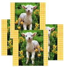 Încărcați imaginea în Galerie, Servetele Decorative de Masa cu Paste Pachet 10 Buc Mielut printre Narcise 33x33 cm