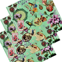 Încărcați imaginea în Galerie, Servetele Decorative de Masa cu Paste Pachet 10 Buc Vintage Colaj 33x33 cm