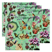 Încărcați imaginea în Galerie, Servetele Decorative de Masa cu Paste Pachet 10 Buc Vintage Colaj 33x33 cm