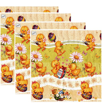 Încărcați imaginea în Galerie, Servetele Decorative de Masa cu Paste Pachet 10 Buc Puisori Oua si Margarete 33x33 cm