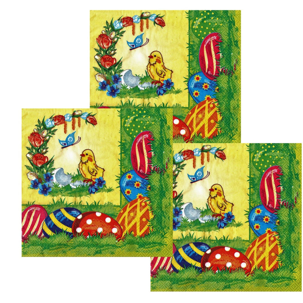 Servetele Decorative de Masa cu Paste Pachet 10 Buc Puisor pe Advent 33x33 cm