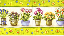 Încărcați imaginea în Galerie, Servetele cu Model Floral de Masa Pachet 10 Buc Ghivece cu Flori