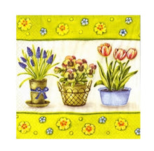 Încărcați imaginea în Galerie, Servetele cu Model Floral de Masa Pachet 10 Buc Ghivece cu Flori