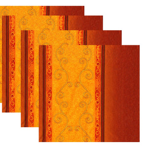 Servetele Decorative de Masa din Hartie Imprimeu Filigranat Auriu Maro 33x33 cm Set 10 buc Pachet masa
