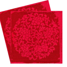 Încărcați imaginea în Galerie, Servetele de Masa cu Imprimeu Mandala Rosie Indiana Catifea Set 10 buc 33x33 cm