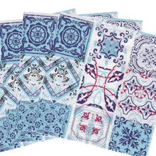 Încărcați imaginea în Galerie, Servetele de Masa cu Imprimeu Faianta Albastra Maroc Set 10 buc 33x33 cm
