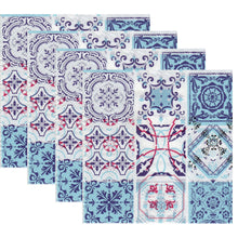 Încărcați imaginea în Galerie, Servetele Decorative de Masa Set 10 buc Imprimeu Faianta Albastra Maroc Set 10 buc 33x33 cm Delft Blue