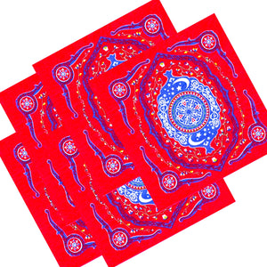 Servetele de Masa cu Motive Traditionale Mandala Etnica Indiana Pachet 10 buc 33x33 cm