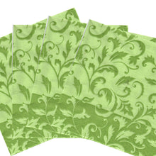 Încărcați imaginea în Galerie, Servetele de Masa cu Imprimeu Decorative Baroc Verde Fistic Set Pachet 10 buc 33x33 cm