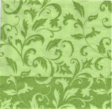 Încărcați imaginea în Galerie, Servetele de Masa cu Imprimeu Decorative Baroc Verde Fistic Set Pachet 10 buc 33x33 cm