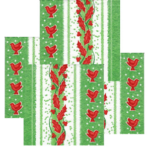 Servetele de Masa cu Pasari si Frunze Ruginii Set 10 buc 33x33 cm