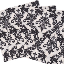 Încărcați imaginea în Galerie, Servetele Masa cu Imprimeu Baroc Lotus Negru Decorative Set Pachet 10 buc 33x33 cm
