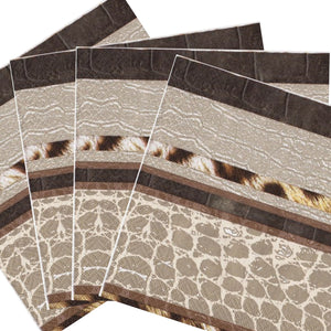 Servetele de Masa cu Imprimeu Animal Print Maro Set 10 buc 33x33 cm