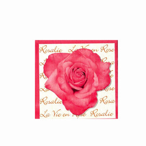 Servetele cu Model Floral de Masa Pachet 10 Buc Trandafir Roz La Vie en Rose 33x33 cm
