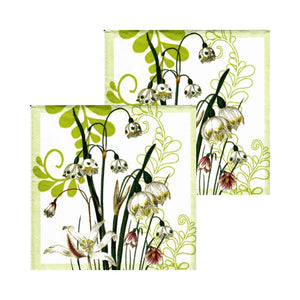 Servetele cu Model Floral de Masa Flori Ghiocei de Vara Pachet 10 Buc