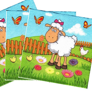 Servetele Decorative de Masa cu Paste Pachet 10 Buc Oita Fetita in Iarba 33x33 cm