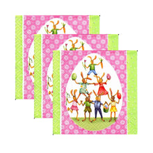 Încărcați imaginea în Galerie, Servetele Decorative de Masa cu Paste Pachet 10 Buc Piramida de Iepurasi 25x25 cm