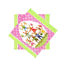Încărcați imaginea în Galerie, Servetele Decorative de Masa Sarbatori Paste Pachet 10 Buc Piramida de Iepurasi 25x25 cm in Ou