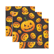 Încărcați imaginea în Galerie, Servetele Decorative de Masa cu Globuri de Halloween Pachet 10 Dovleci Freaky Horror Portocalii 33x33 cm Reciclabile