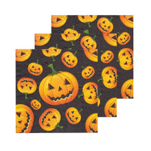 Încărcați imaginea în Galerie, Servetele Decorative de Masa cu Globuri de Halloween Pachet 10 Dovleci Freaky Horror Portocalii 33x33 cm