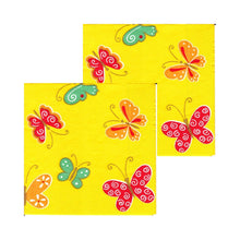 Încărcați imaginea în Galerie, Servetele de Masa cu Insecte Pachet 10 Buc Fluturi Multicolori 33x33 cm