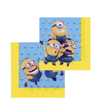 Încărcați imaginea în Galerie, Set Servetele Party Minionii Galbeni Fericiti Despicable 10 buc 33x33 cm