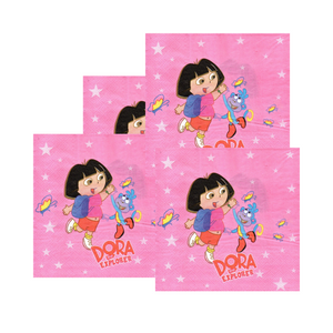 Servetele Decorative de Petrecere Party Set 10 bucati Disney Dora Exploratoarea Happy si Maimuta Boots 33x33 cm Desene Animate