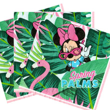 Încărcați imaginea în Galerie, Servetele Party Disney Minnie Mouse Flamingo Palm Springs 8 buc Aniversari Petreceri Fetite 33x33 cm