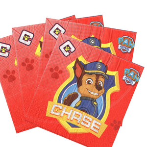 Servetele Decorative de Petrecere Party Set 10 bucati Disney Baieti Patrula Catelusilor Paw Patrol Marshall and Chase 33x33 cm