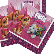 Încărcați imaginea în Galerie, Servetele Decorative de Petrecere Party Set 8 bucati Disney Fete Pink Patrula Catelusilor Paw Patrol Skye si Everest 33x33 cm Call the Patrol