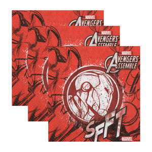 Servetele Decorative de Masa Party Petrecere cu Supereroi Avengers Assemble IronMan Comic Omul de Otel 8 buc 33x33 cm