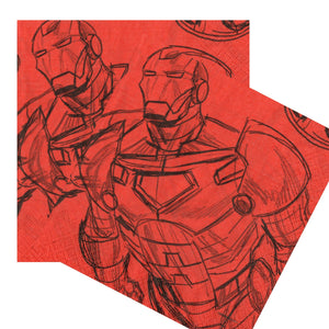 Servetele Decorative de Masa Party Petrecere cu Supereroi Avengers Assemble IronMan Comic Omul de Otel 8 buc 33x33 cm Aniversari Copii