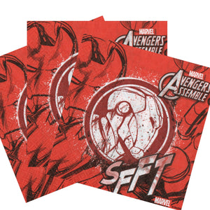 Servetele Decorative de Masa Party Petrecere cu Supereroi Avengers Assemble IronMan Comic Omul de Otel 8 buc 33x33 cm SFFT