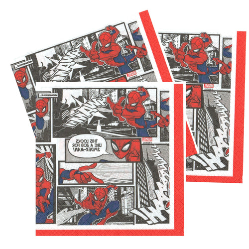 Servetele Decorative de Masa Party cu Avengers Spiderman Comic Hero Omul Paianjen 8 buc Petrecere 33x33 cm Anivesari
