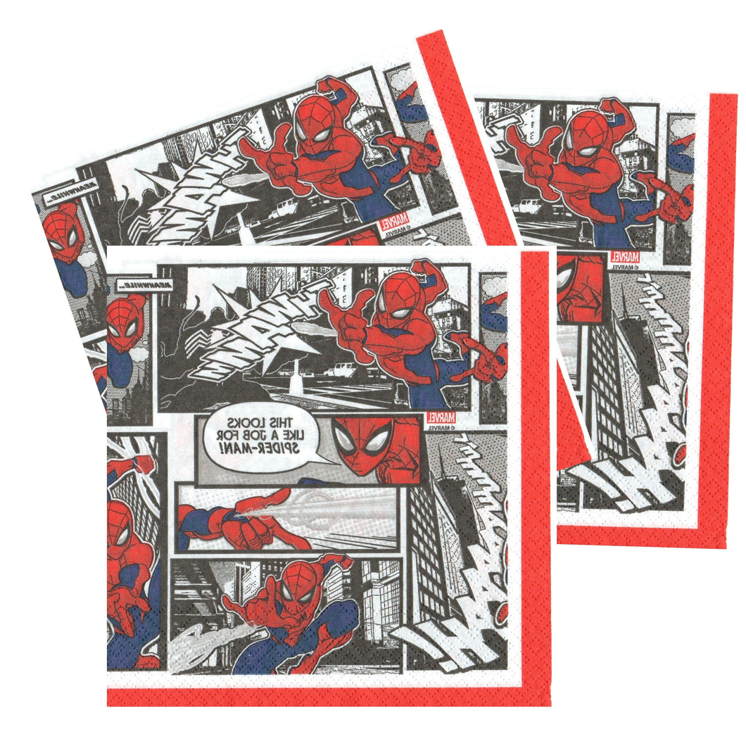 Servetele Decorative de Masa Party cu Avengers Spiderman Comic Hero Omul Paianjen 8 buc Petrecere 33x33 cm Anivesari