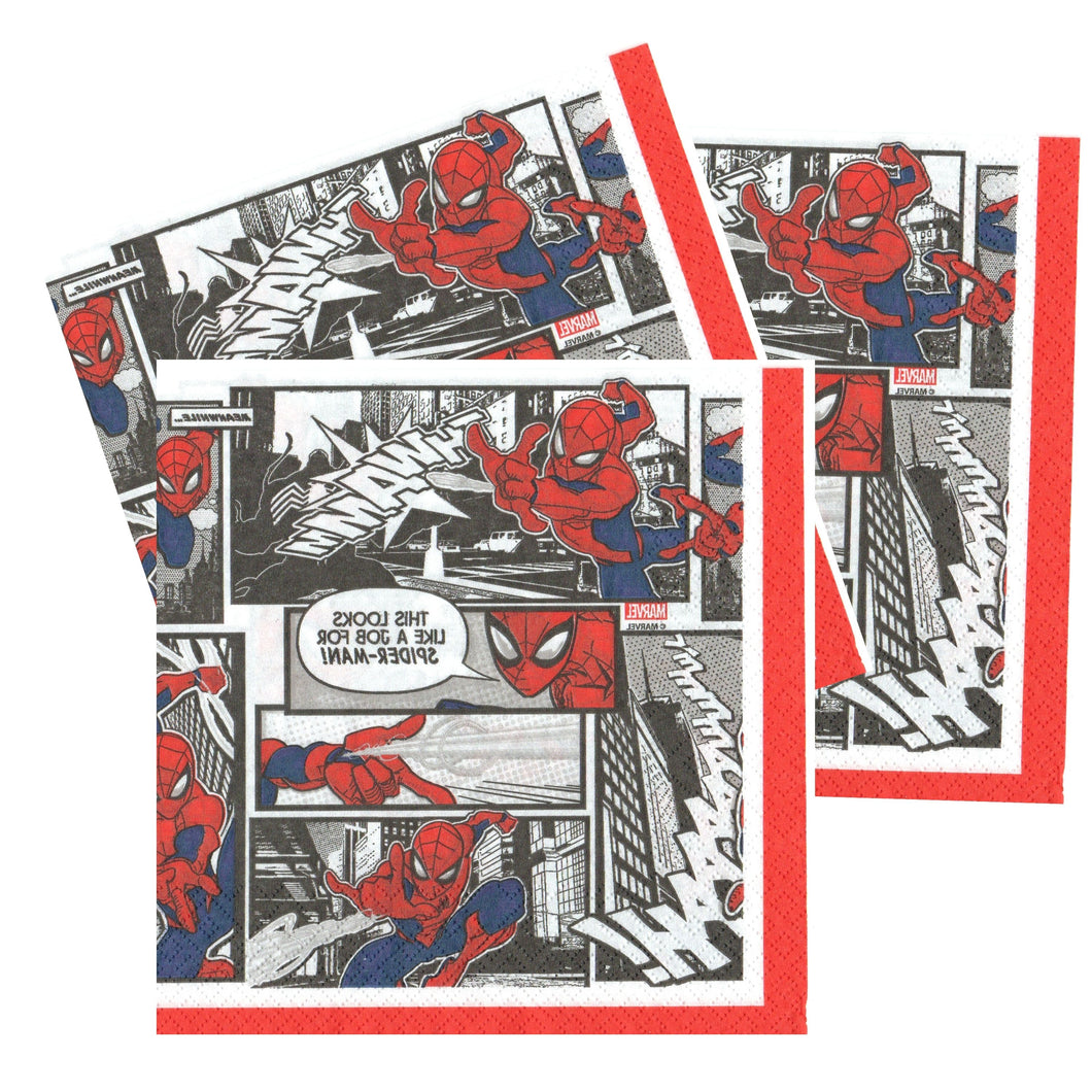 Servetele Decorative de Masa Party cu Avengers Spiderman Comic Hero Omul Paianjen 8 buc Petrecere 33x33 cm Anivesari