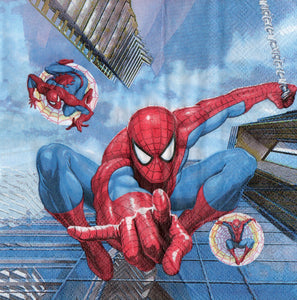Servetele Decorative de Masa Party cu Avengers Spiderman Omul Paianjen 10 buc Petrecere 33x33 cm Aniversari Copii