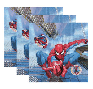 Servetele Decorative de Masa Party cu Avengers Spiderman Omul Paianjen 10 buc Petrecere 33x33 cm Aniversari Fete Fetite Baieti Spider-Man