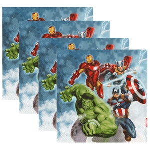 Servetele Decorative de Masa Party Petrecere cu Avengers Comics Team Hulk IronMan Thor Captain America Black Widow Black Panther Hawkeye 8 buc Petrecere 33x33 cm