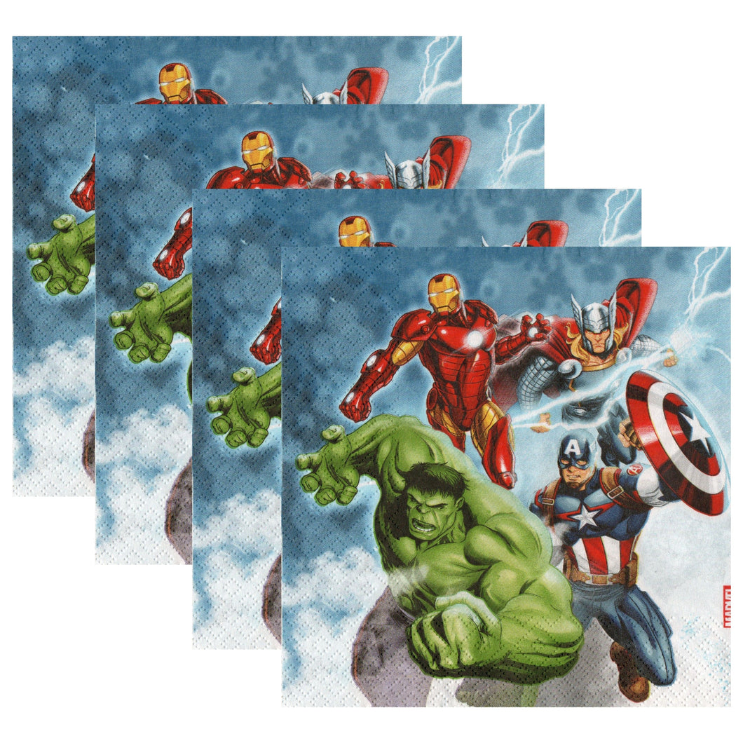 Servetele Decorative de Masa Party Petrecere cu Avengers Comics Team Hulk IronMan Thor Captain America Black Widow Black Panther Hawkeye 8 buc Petrecere 33x33 cm